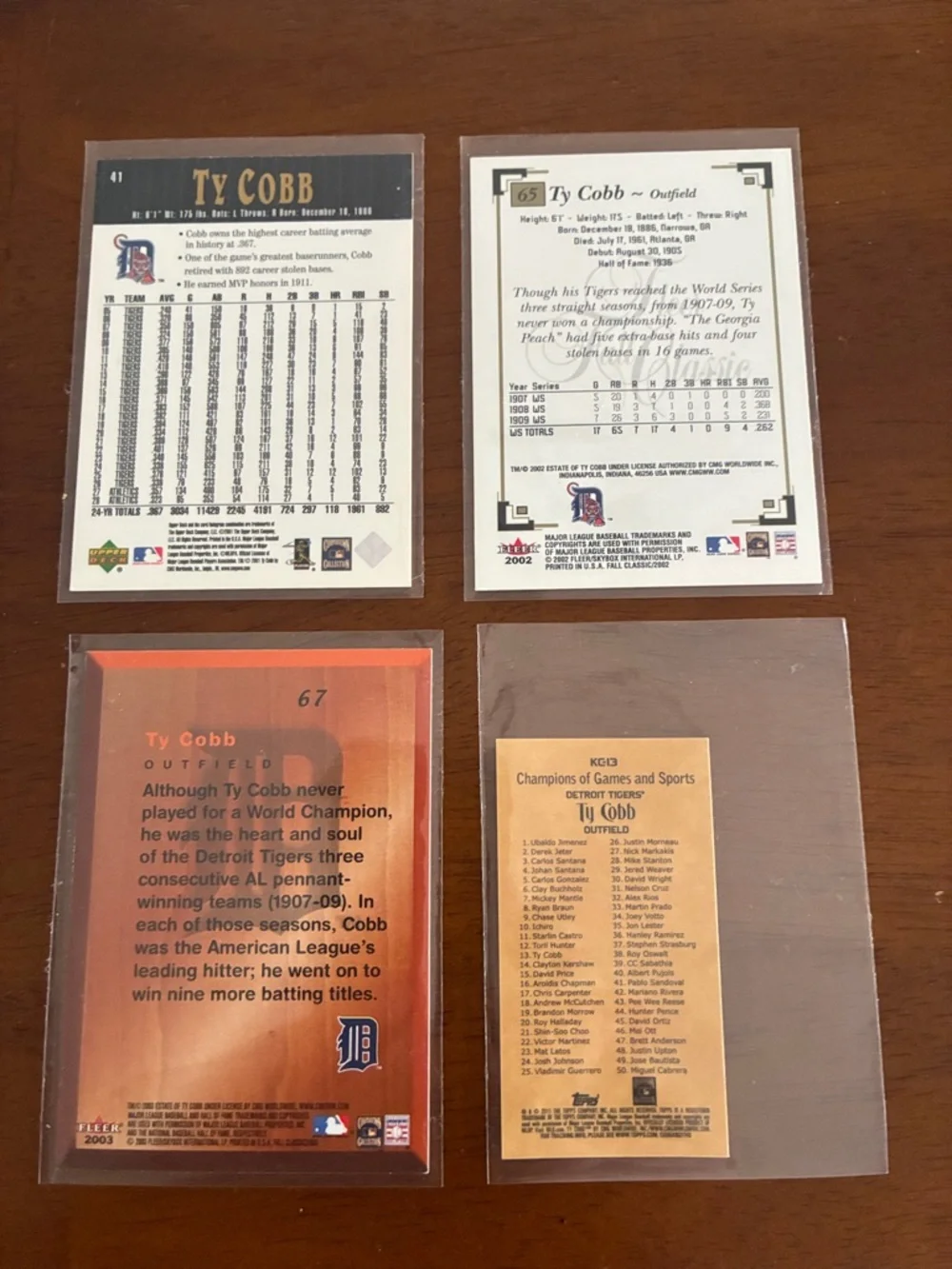 13 Card Ty Cobb Lot - Picture 3 of 7